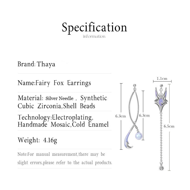 Thaya Original Design Fox Animals Women Earrings 2022 New Trend Hanging Earrings For Women Silver Color Engagement Fine Jewelry