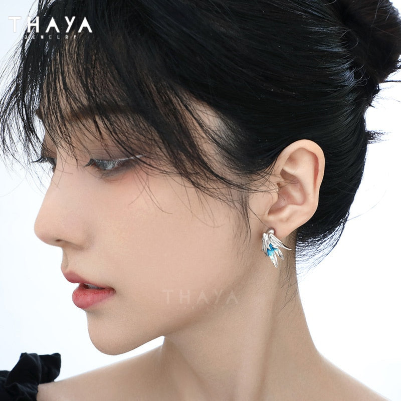 Thaya S925 Silver Needle Elegant Women Earrings Original Design Stud Earring Fashion Dangle Earring For Women Party Fine Jewelry