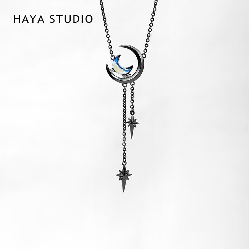 Thaya Stars And Moon Design Trendy Necklaces Original Design Vintage Women Necklace Fashion Necklace For Women Crystal Jewelry