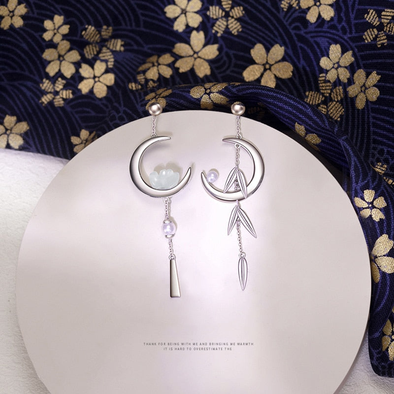 Thaya Women Earring Stud Green Crystal Earrings Silver Plated Lantern Earrings Silver Needle Beads Earrings Elegant Fine Jewelry