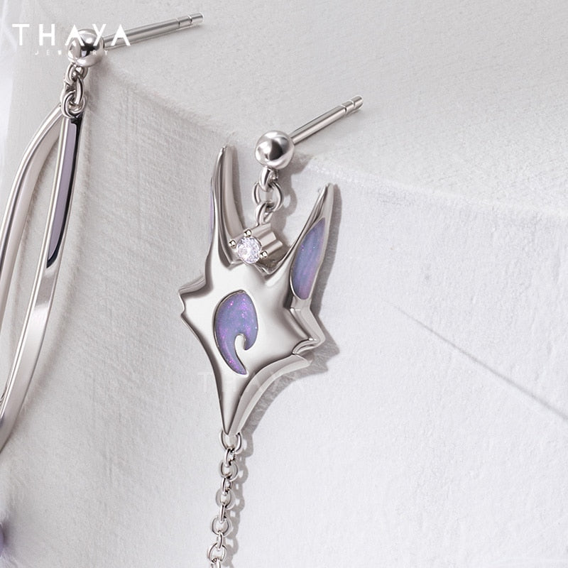 Thaya Original Design Fox Animals Women Earrings 2022 New Trend Hanging Earrings For Women Silver Color Engagement Fine Jewelry