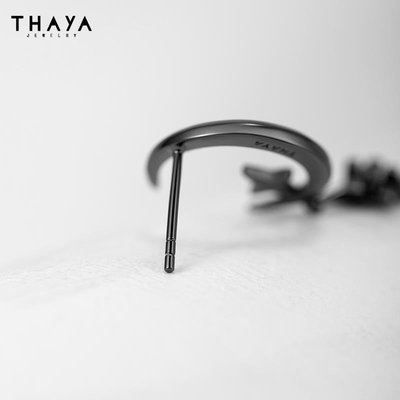Thaya Original Design Star And Moon Design Earrings S925 Silver Needle Studs Earring For Women Vintage Earring Fashion Jewelry