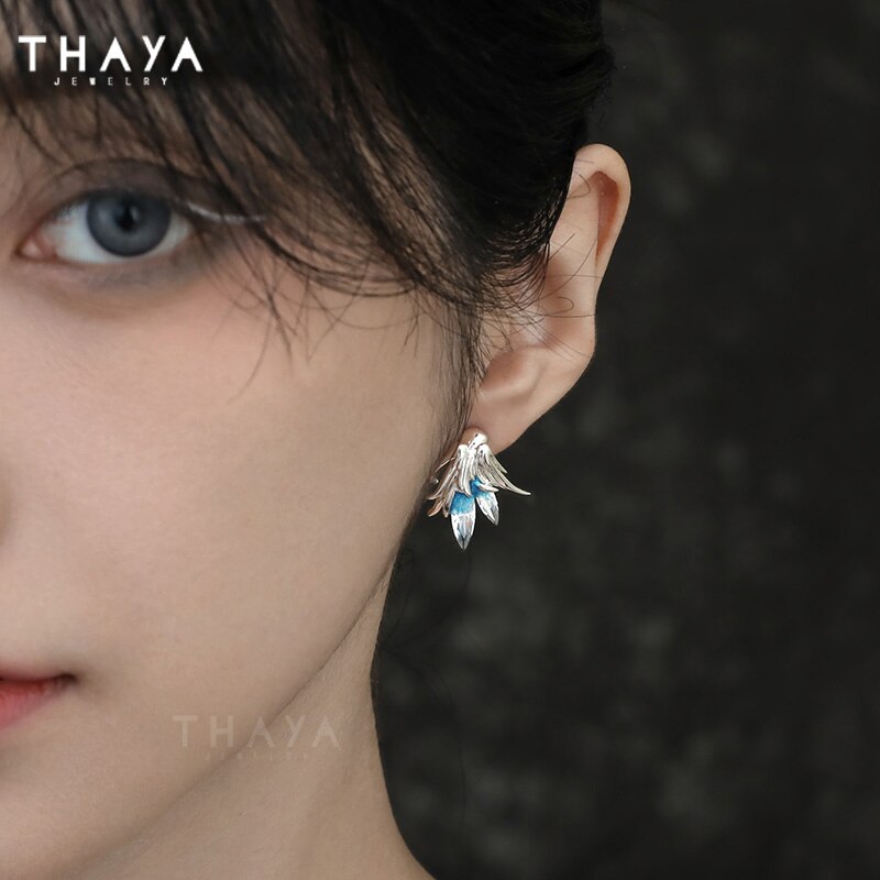 Thaya S925 Silver Needle Elegant Women Earrings Original Design Stud Earring Fashion Dangle Earring For Women Party Fine Jewelry