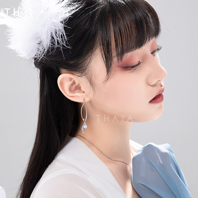 Thaya Original Design Fox Animals Women Earrings 2022 New Trend Hanging Earrings For Women Silver Color Engagement Fine Jewelry