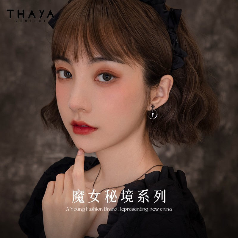 Thaya Original Design Star And Moon Design Earrings S925 Silver Needle Studs Earring For Women Vintage Earring Fashion Jewelry