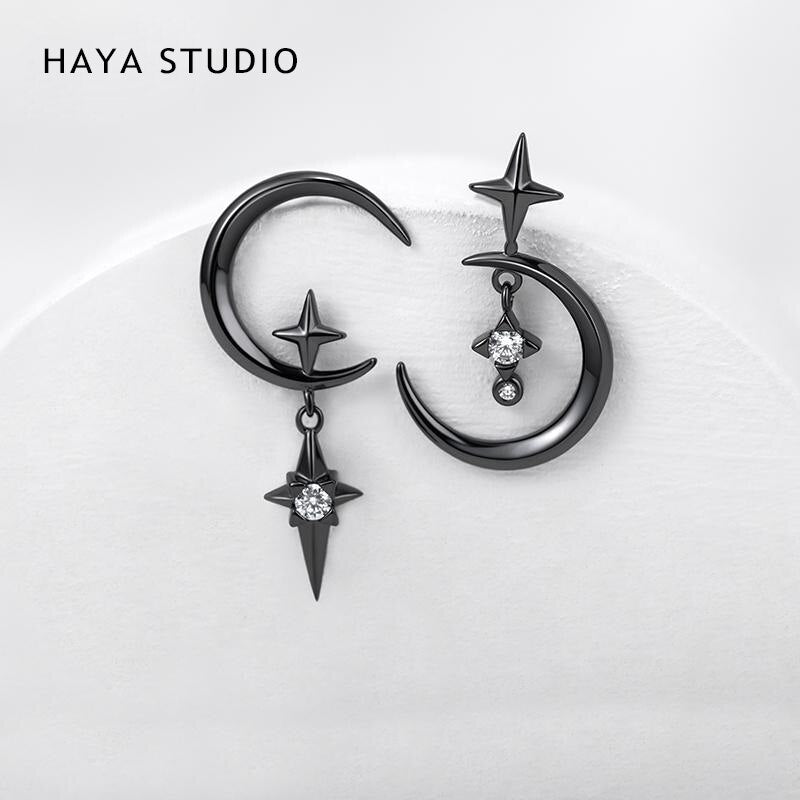 Thaya Original Design Star And Moon Design Earrings S925 Silver Needle Studs Earring For Women Vintage Earring Fashion Jewelry